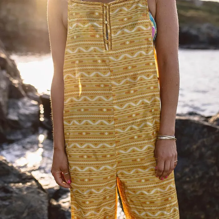 Passenger Clothing Spirit Jumpsuit Ochre Yellow Sol Women Dungarees and Trousers