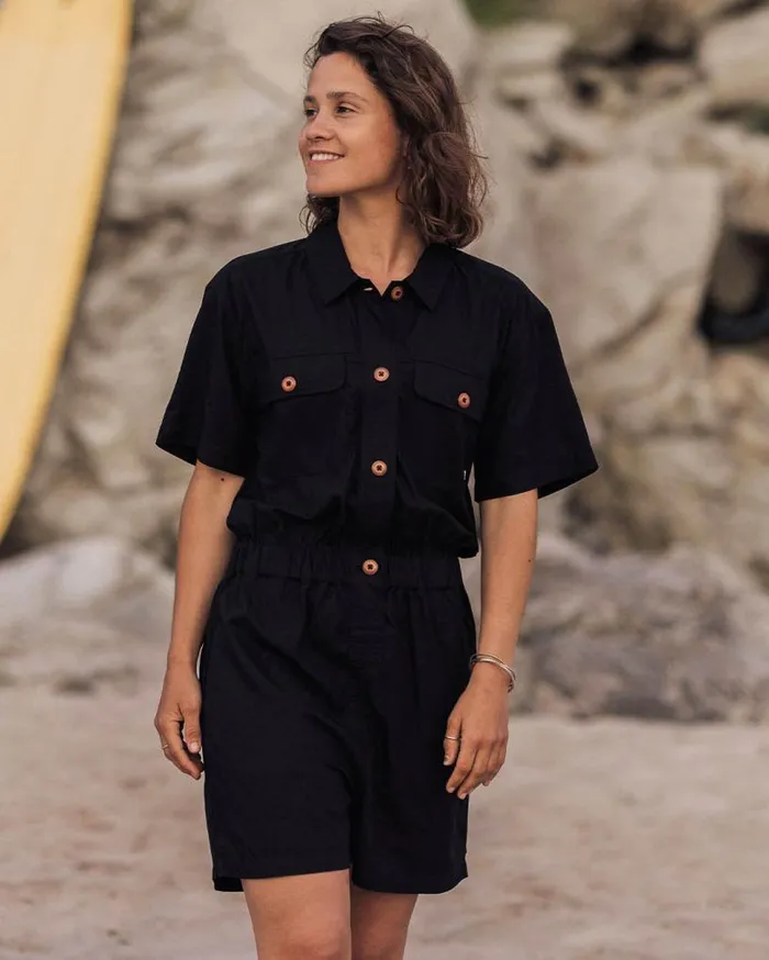 Passenger Clothing Topaz Short Boiler Suit Black Women Shorts