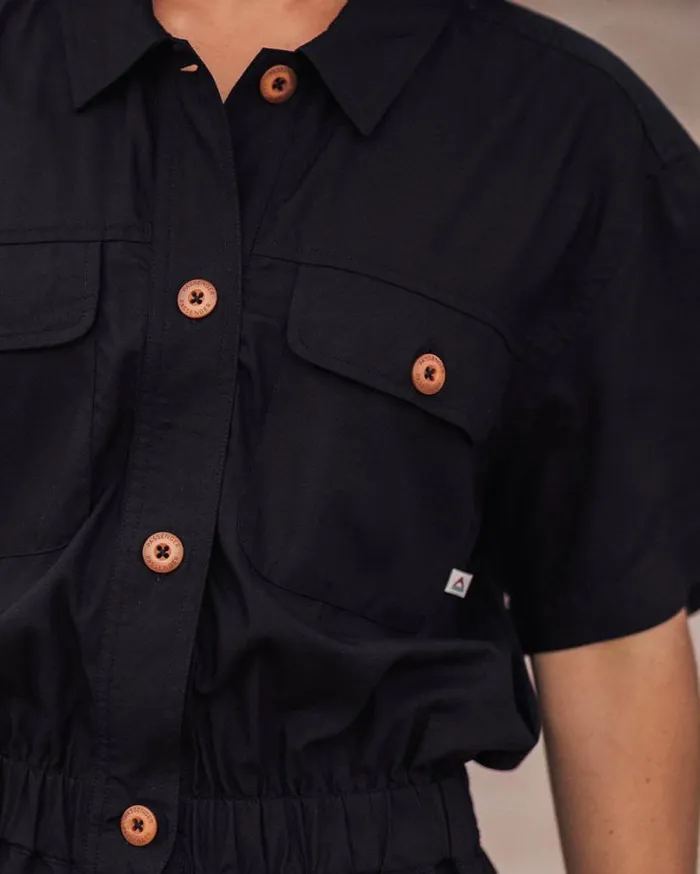 Passenger Clothing Topaz Short Boiler Suit Black Women Shorts