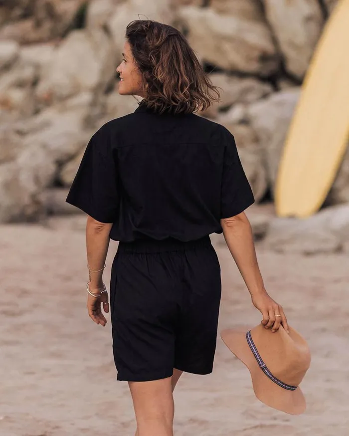 Passenger Clothing Topaz Short Boiler Suit Black Women Shorts