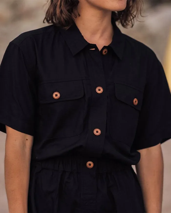 Passenger Clothing Topaz Short Boiler Suit Black Women Shorts