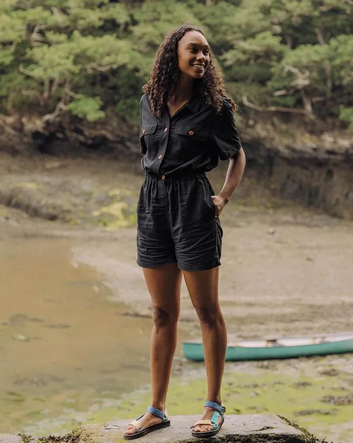 Passenger Clothing Topaz Short Boiler Suit Black Women Shorts
