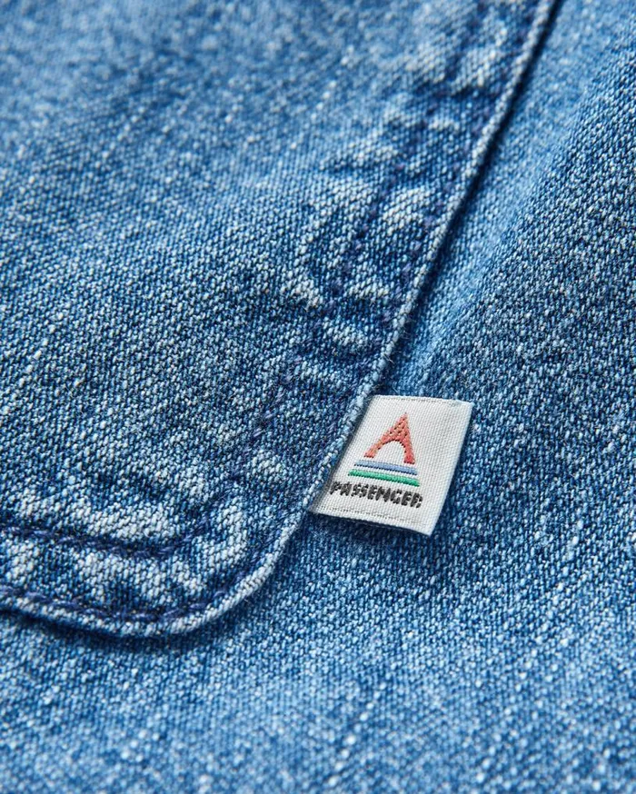 Passenger Clothing Vision Denim Shirt Denim Blue Men Shirts