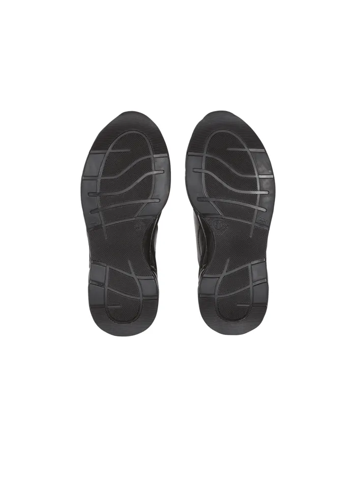 Patent Leather And Suede Trainers Black Kids Balmain