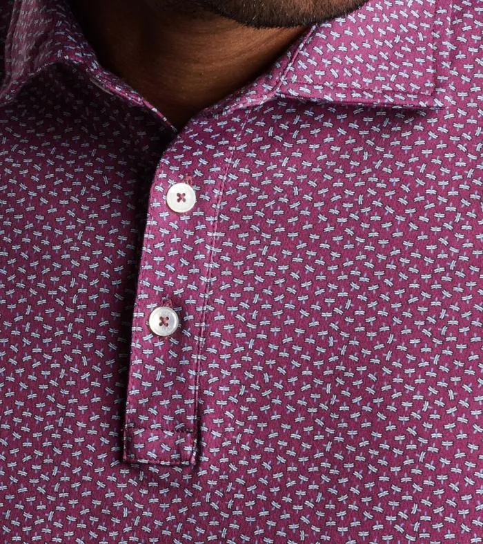 Peter Millar Polos Men Pilot Mill Dragonfly Printed ShortSleeve Polo