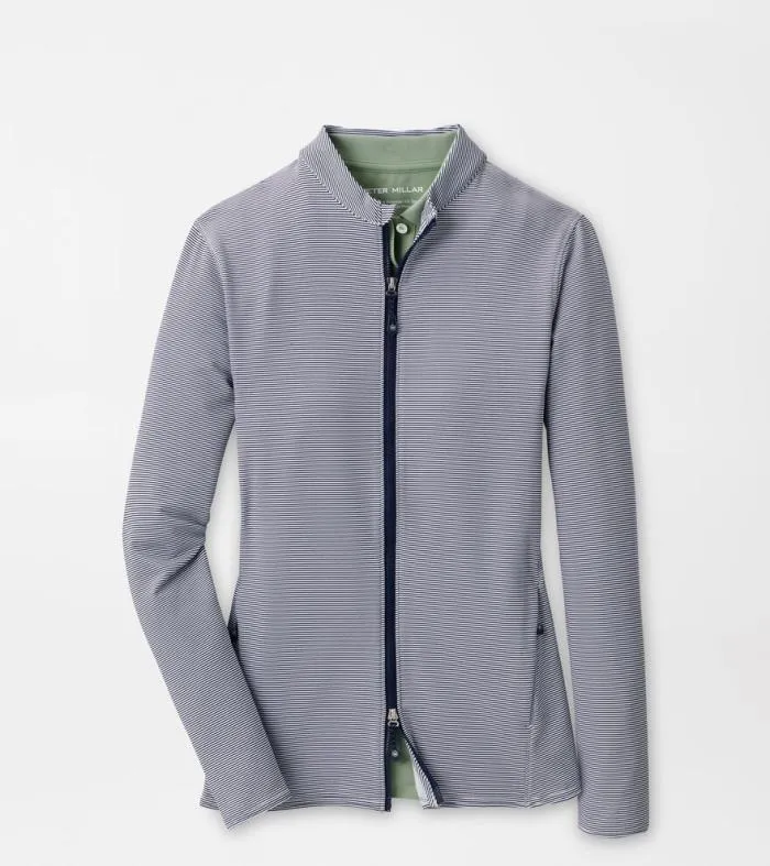 Peter Millar Pullovers 038 Layers GolfWomen Katy Sugar Stripe FullZip Layer