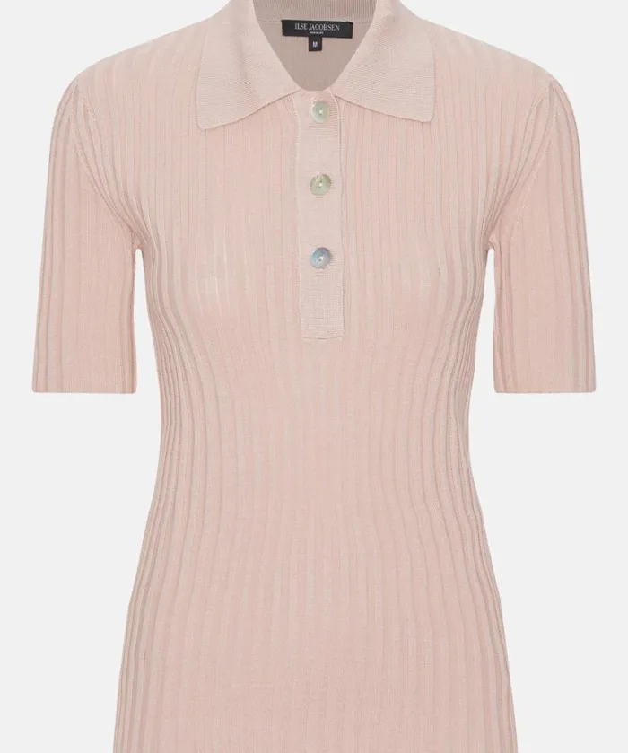 Polo 8211 Misty Rose Clothing Ilse Jacobsen Knitwear Polo 8211 Misty Rose Clothing Ilse Jacobsen Knitwear