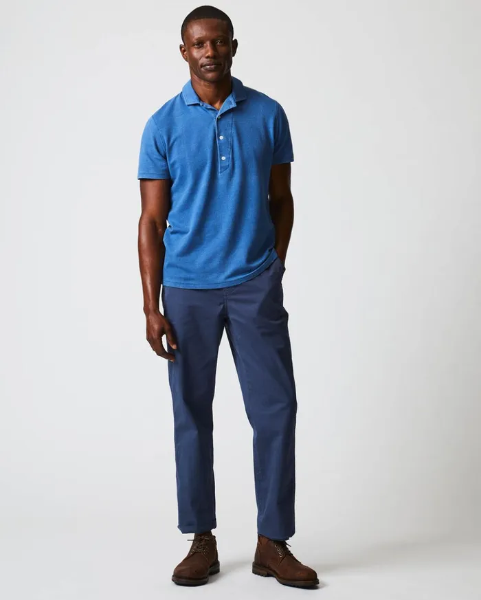 Polos Tees and Henleys Men Billy Reid Indigo Polo Denim