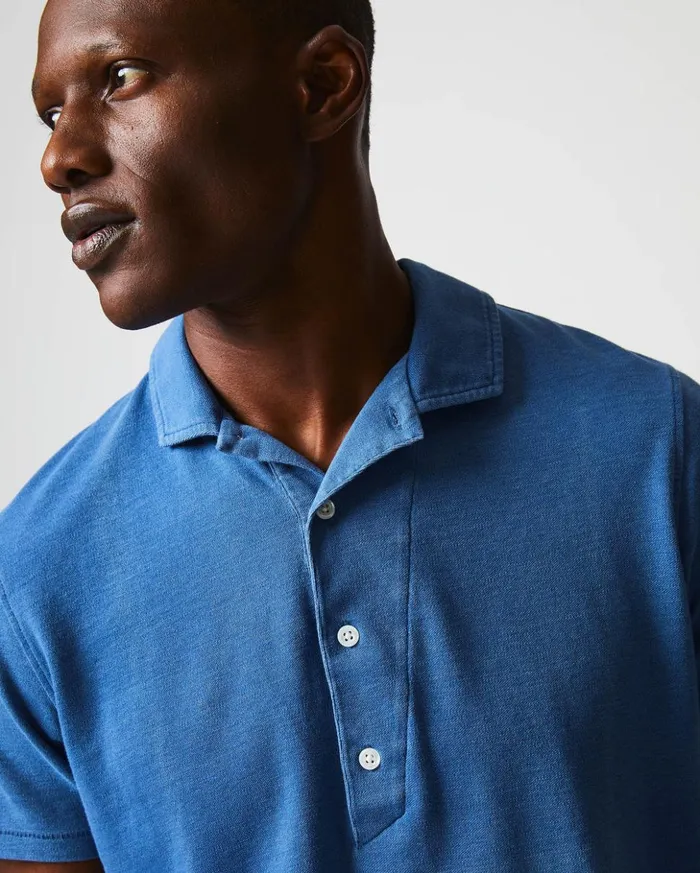 Polos Tees and Henleys Men Billy Reid Indigo Polo Denim