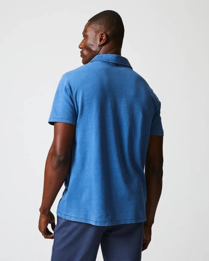 Polos Tees and Henleys Men Billy Reid Indigo Polo Denim