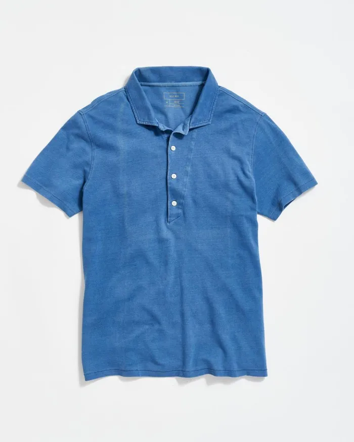 Polos Tees and Henleys Men Billy Reid Indigo Polo Denim