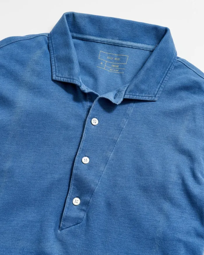 Polos Tees and Henleys Men Billy Reid Indigo Polo Denim