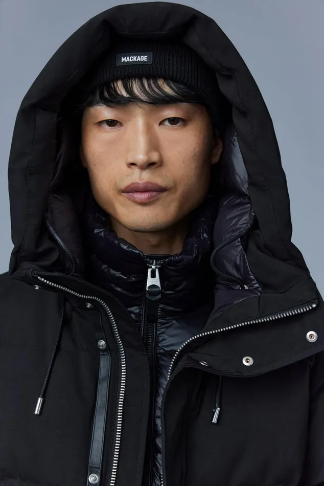 Puffer Men Mackage GRAYDON 2in1 Lustrous Light Down Jacket Trench