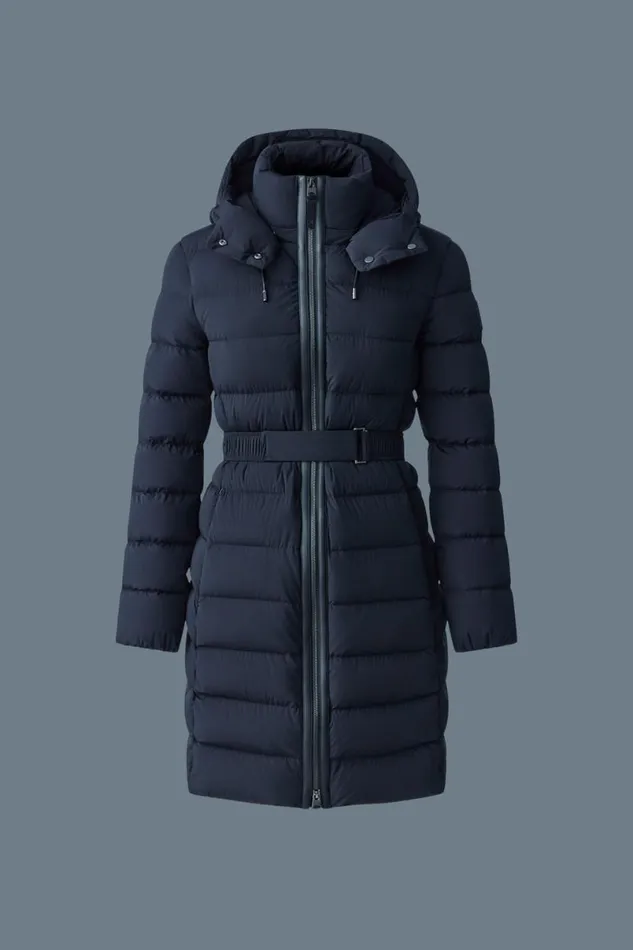 Puffers Women Mackage ASHLEY Stretch Light Down With Removable Hood Cream