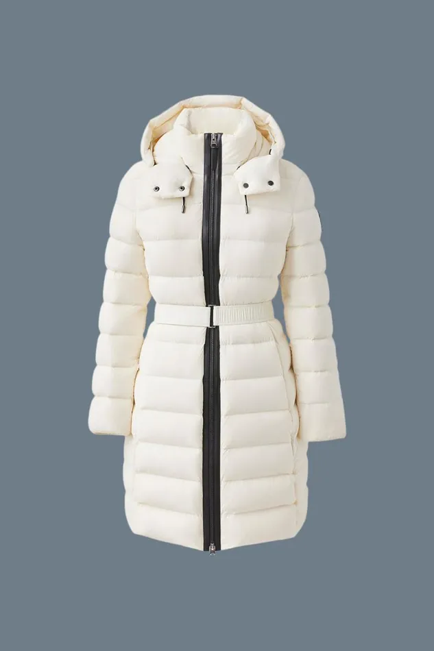 Puffers Women Mackage ASHLEY Stretch Light Down With Removable Hood Cream Puffers Women Mackage ASHLEY Stretch Light Down With Removable Hood Cream