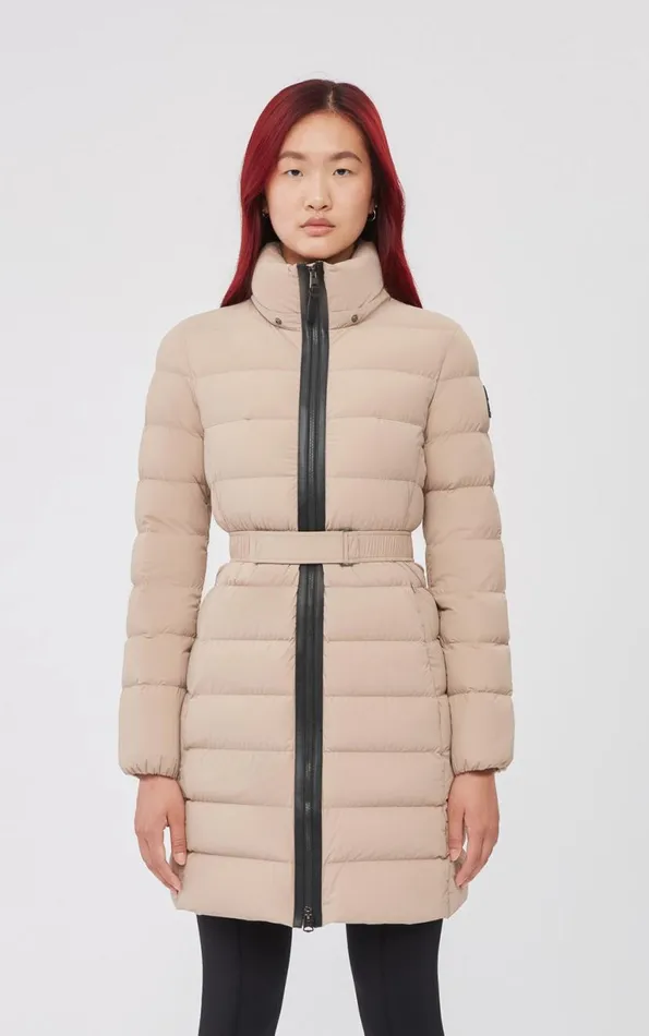 Puffers Women Mackage ASHLEY Stretch Light Down With Removable Hood Cream Puffers Women Mackage ASHLEY Stretch Light Down With Removable Hood Cream