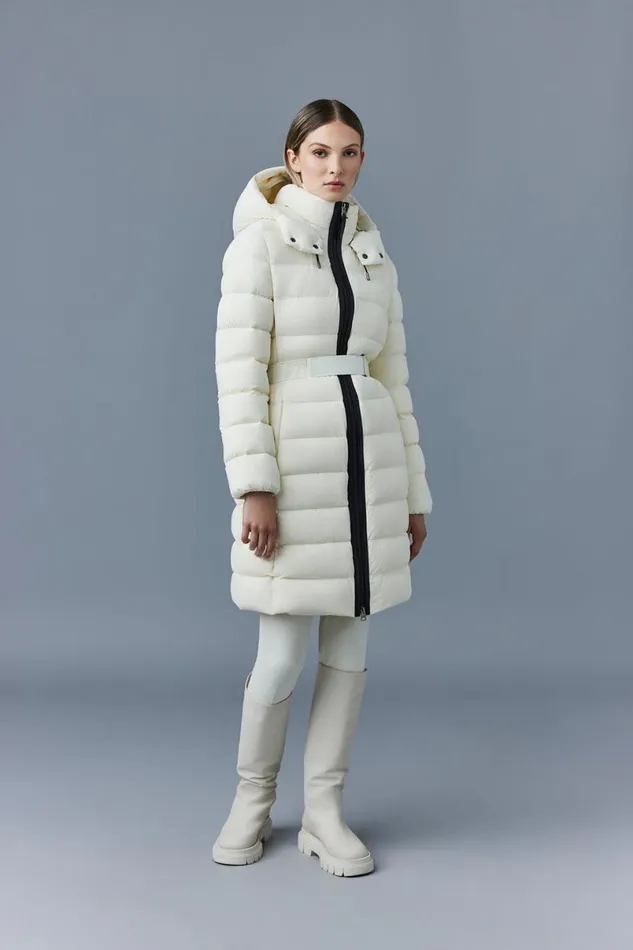 Puffers Women Mackage ASHLEY Stretch Light Down With Removable Hood Cream Puffers Women Mackage ASHLEY Stretch Light Down With Removable Hood Cream