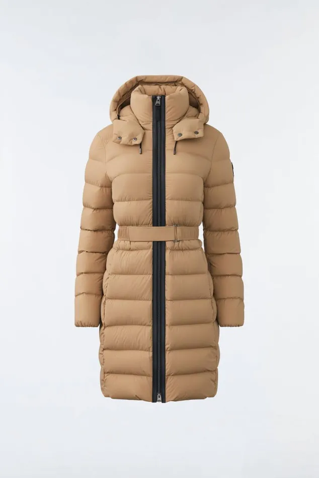 Puffers Women Mackage ASHLEY Stretch Light Down With Removable Hood Cream Puffers Women Mackage ASHLEY Stretch Light Down With Removable Hood Cream