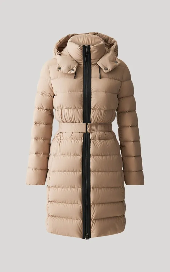 Puffers Women Mackage ASHLEY Stretch Light Down With Removable Hood Cream Puffers Women Mackage ASHLEY Stretch Light Down With Removable Hood Cream