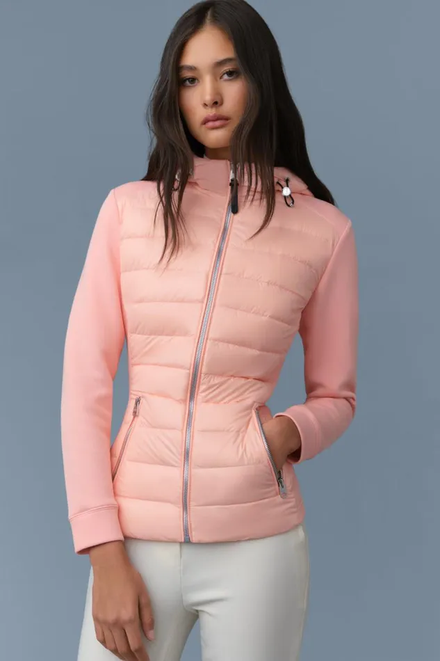 Puffers Women Mackage DELLAR Hybrid Jacket With Hood Black Puffers Women Mackage DELLAR Hybrid Jacket With Hood Black