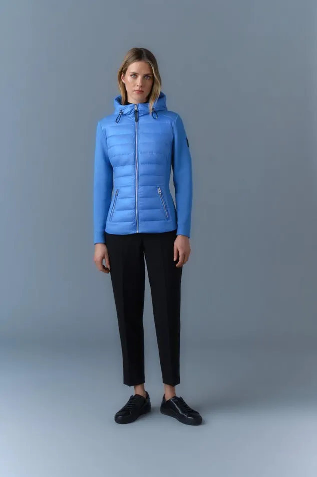 Puffers Women Mackage DELLAR Hybrid Jacket With Hood Black Puffers Women Mackage DELLAR Hybrid Jacket With Hood Black