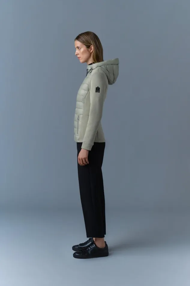 Puffers Women Mackage DELLAR Hybrid Jacket With Hood Black Puffers Women Mackage DELLAR Hybrid Jacket With Hood Black