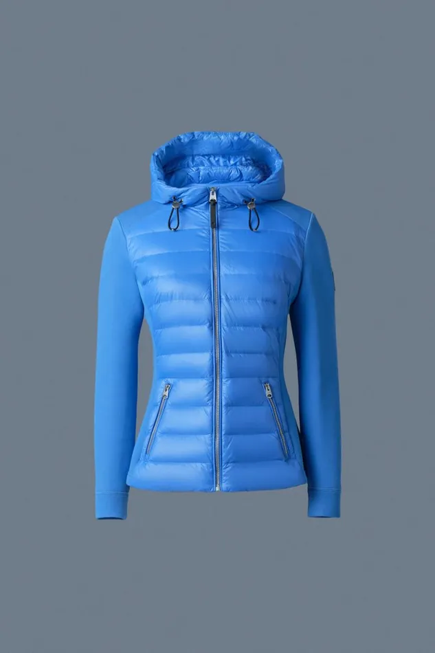 Puffers Women Mackage DELLAR Hybrid Jacket With Hood Black Puffers Women Mackage DELLAR Hybrid Jacket With Hood Black