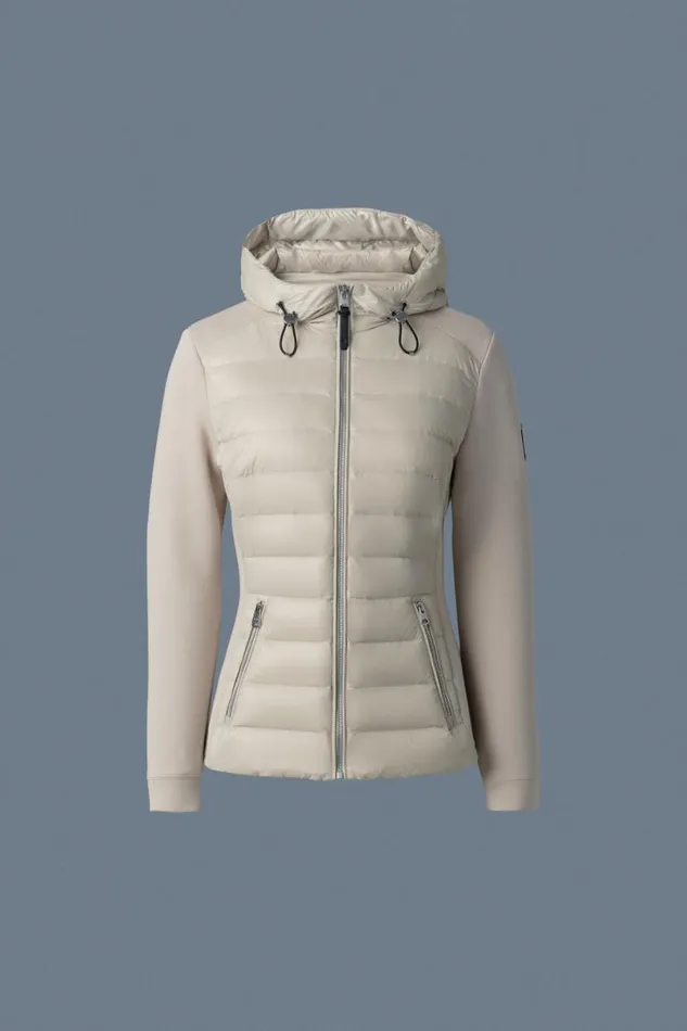 Puffers Women Mackage DELLAR Hybrid Jacket With Hood Black Puffers Women Mackage DELLAR Hybrid Jacket With Hood Black