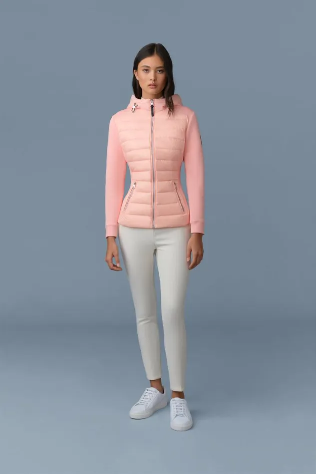 Puffers Women Mackage DELLAR Hybrid Jacket With Hood Black Puffers Women Mackage DELLAR Hybrid Jacket With Hood Black