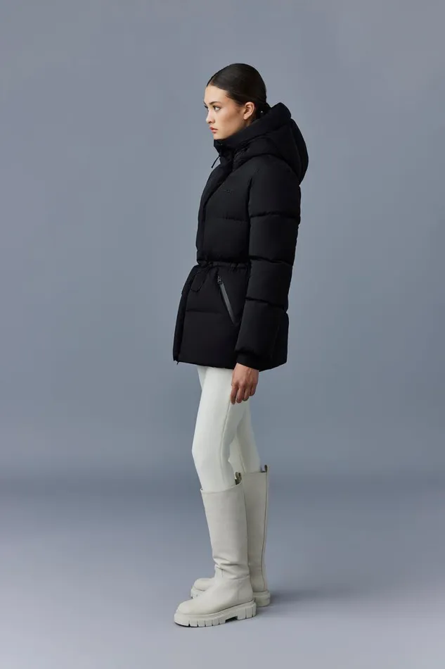 Puffers Women Mackage FREYACITY Stretch Light Down Jacket Black