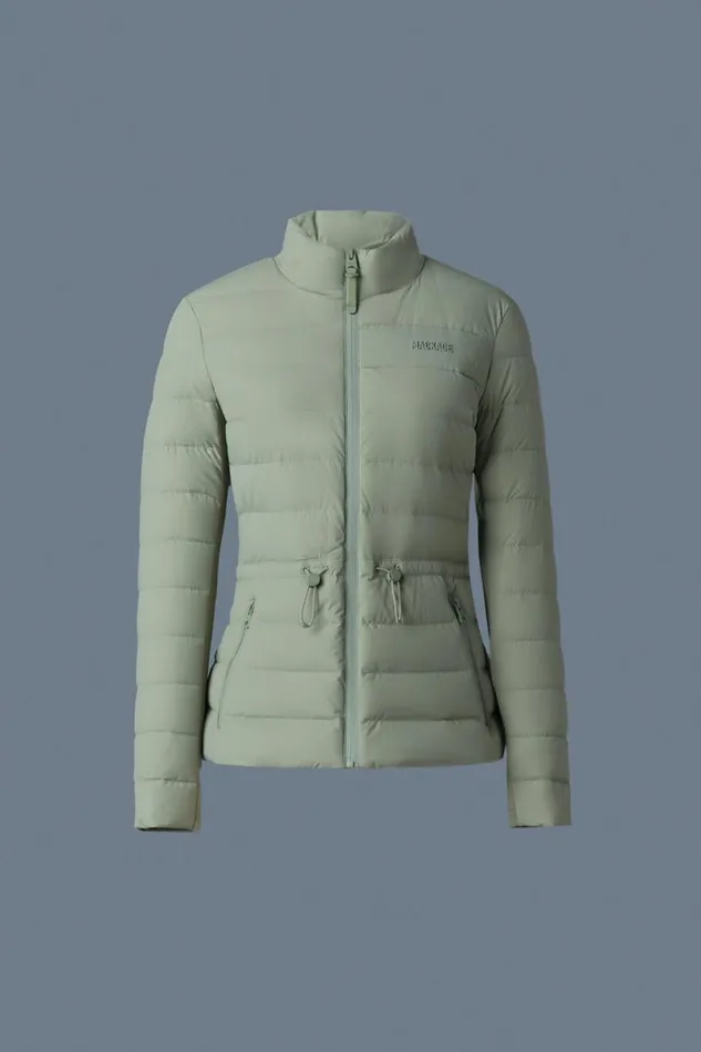 Puffers Women Mackage JACEYCITY Light Down Jacket With Stand Collar Cream
