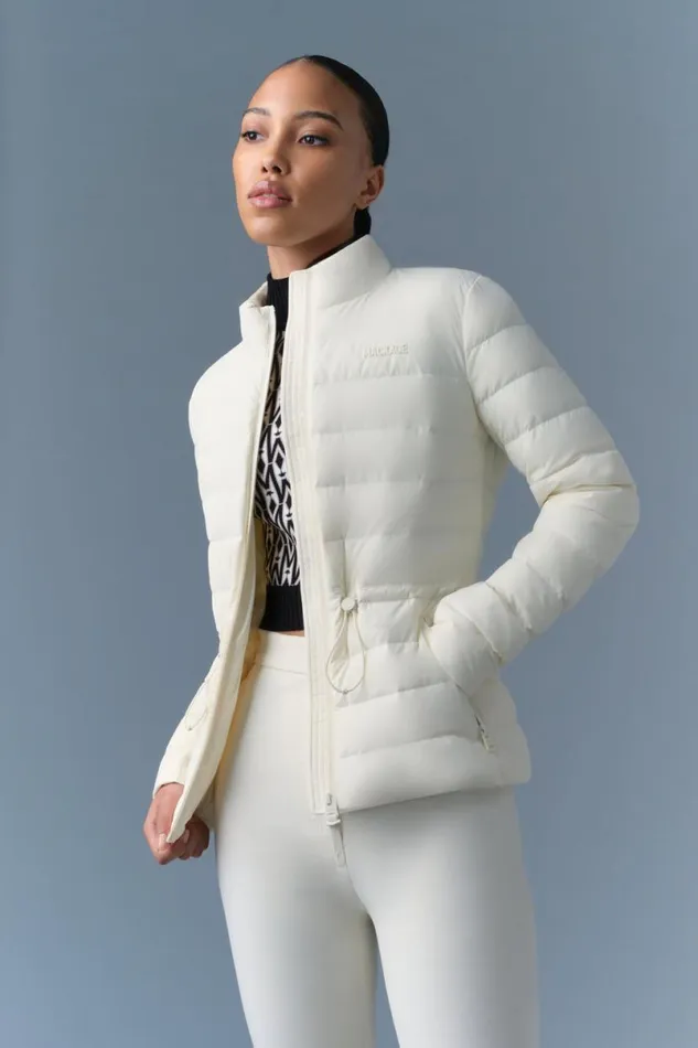 Puffers Women Mackage JACEYCITY Light Down Jacket With Stand Collar Cream Puffers Women Mackage JACEYCITY Light Down Jacket With Stand Collar Cream