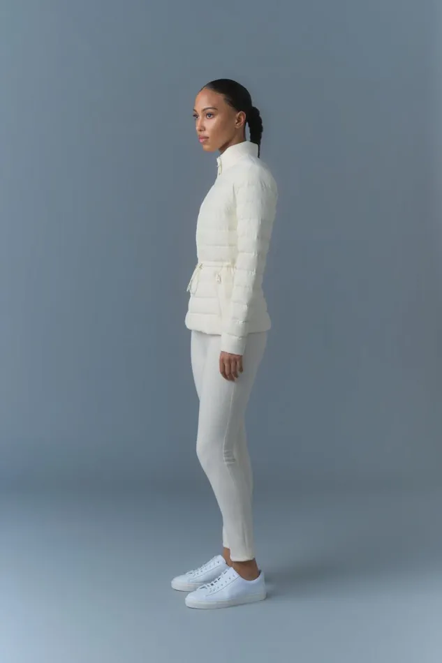 Puffers Women Mackage JACEYCITY Light Down Jacket With Stand Collar Cream Puffers Women Mackage JACEYCITY Light Down Jacket With Stand Collar Cream