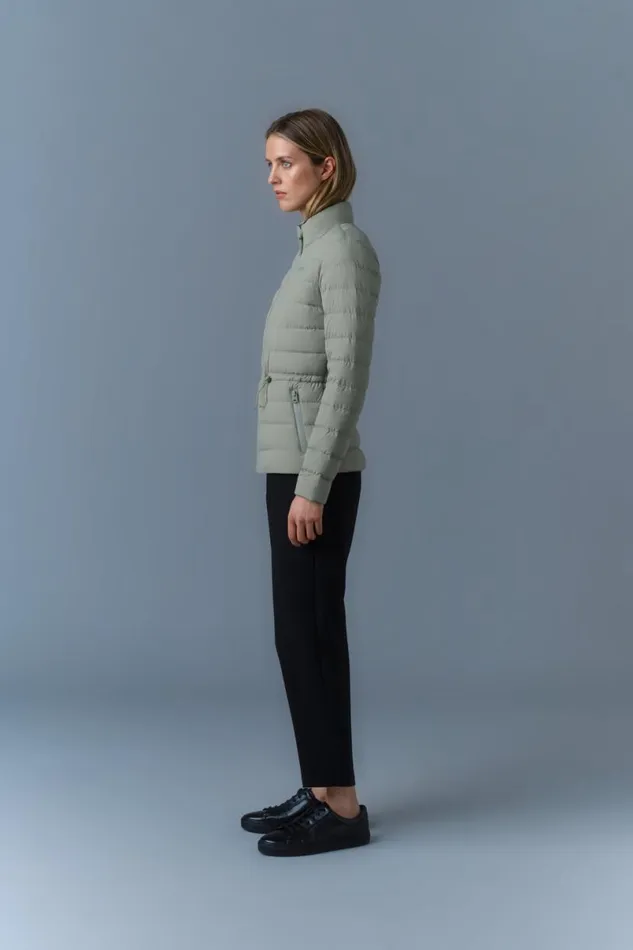 Puffers Women Mackage JACEYCITY Light Down Jacket With Stand Collar Cream Puffers Women Mackage JACEYCITY Light Down Jacket With Stand Collar Cream
