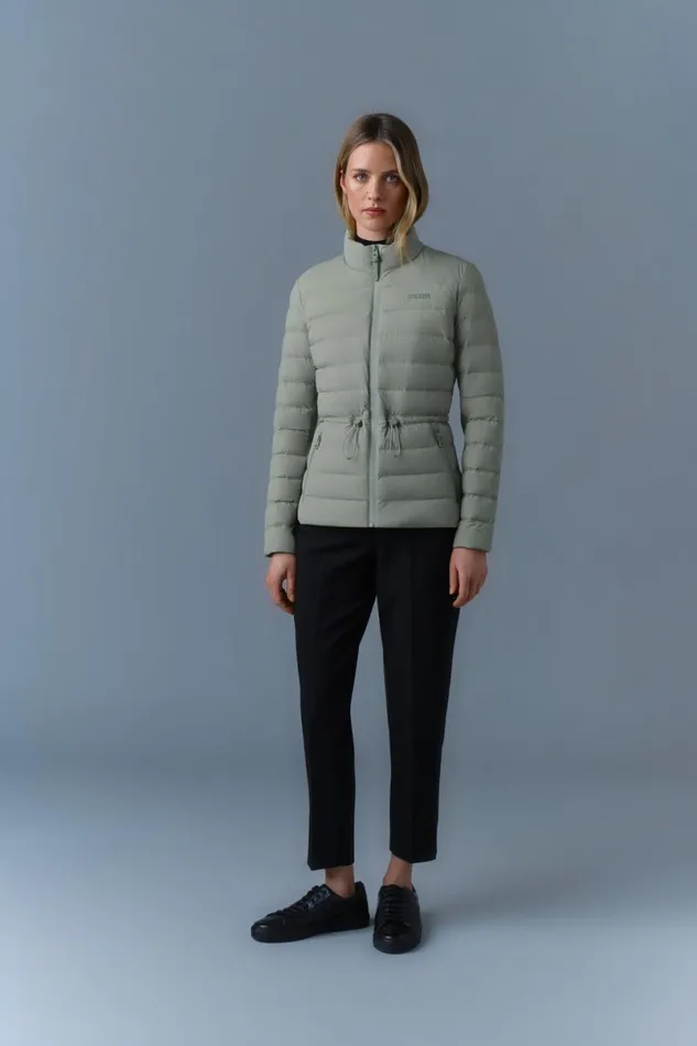 Puffers Women Mackage JACEYCITY Light Down Jacket With Stand Collar Cream Puffers Women Mackage JACEYCITY Light Down Jacket With Stand Collar Cream