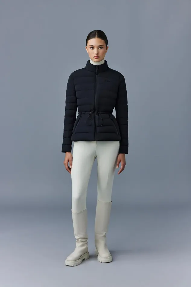 Puffers Women Mackage JACEYCITY Light Down Jacket With Stand Collar Cream Puffers Women Mackage JACEYCITY Light Down Jacket With Stand Collar Cream