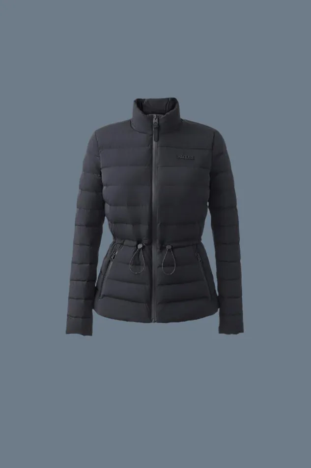 Puffers Women Mackage JACEYCITY Light Down Jacket With Stand Collar Cream Puffers Women Mackage JACEYCITY Light Down Jacket With Stand Collar Cream