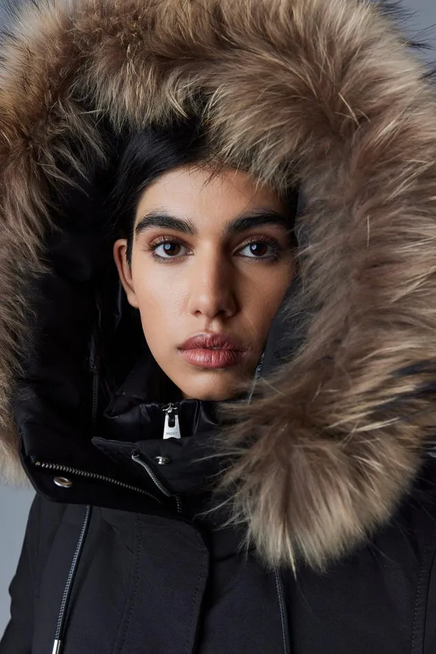 Puffers Women Mackage NEFIFZ Down Jacket With Removable Fur Trimmed Hood Cream Puffers Women Mackage NEFIFZ Down Jacket With Removable Fur Trimmed Hood Cream