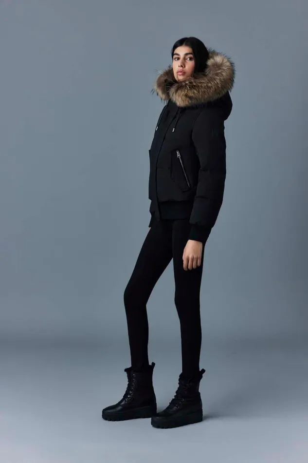 Puffers Women Mackage NEFIFZ Down Jacket With Removable Fur Trimmed Hood Cream Puffers Women Mackage NEFIFZ Down Jacket With Removable Fur Trimmed Hood Cream