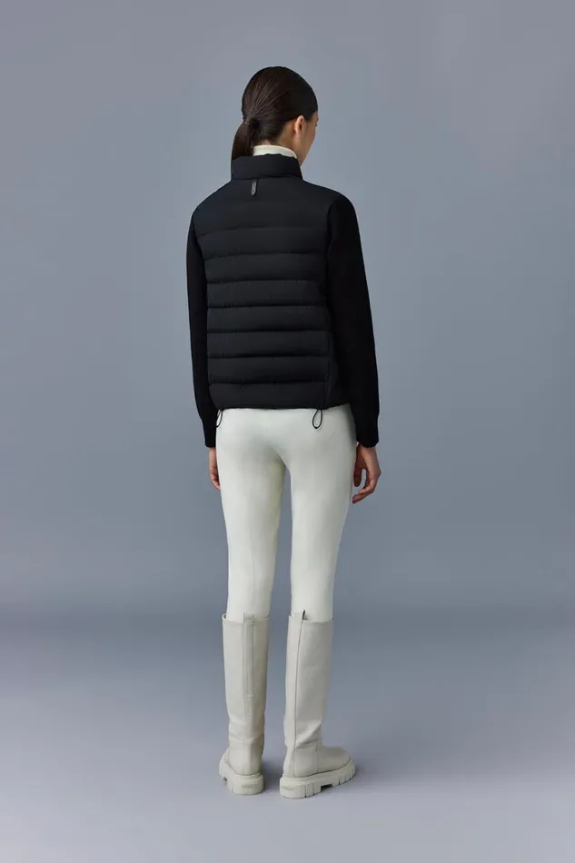 Puffers Women Mackage OCEANECITY Light Down Mixedmedia Jacket Navy Puffers Women Mackage OCEANECITY Light Down Mixedmedia Jacket Navy