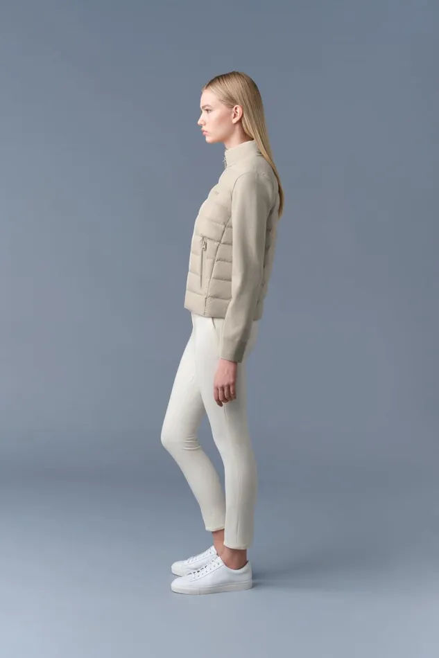 Puffers Women Mackage OCEANECITY Light Down Mixedmedia Jacket Navy Puffers Women Mackage OCEANECITY Light Down Mixedmedia Jacket Navy