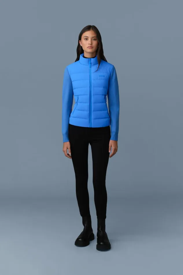 Puffers Women Mackage OCEANECITY Light Down Mixedmedia Jacket Navy Puffers Women Mackage OCEANECITY Light Down Mixedmedia Jacket Navy