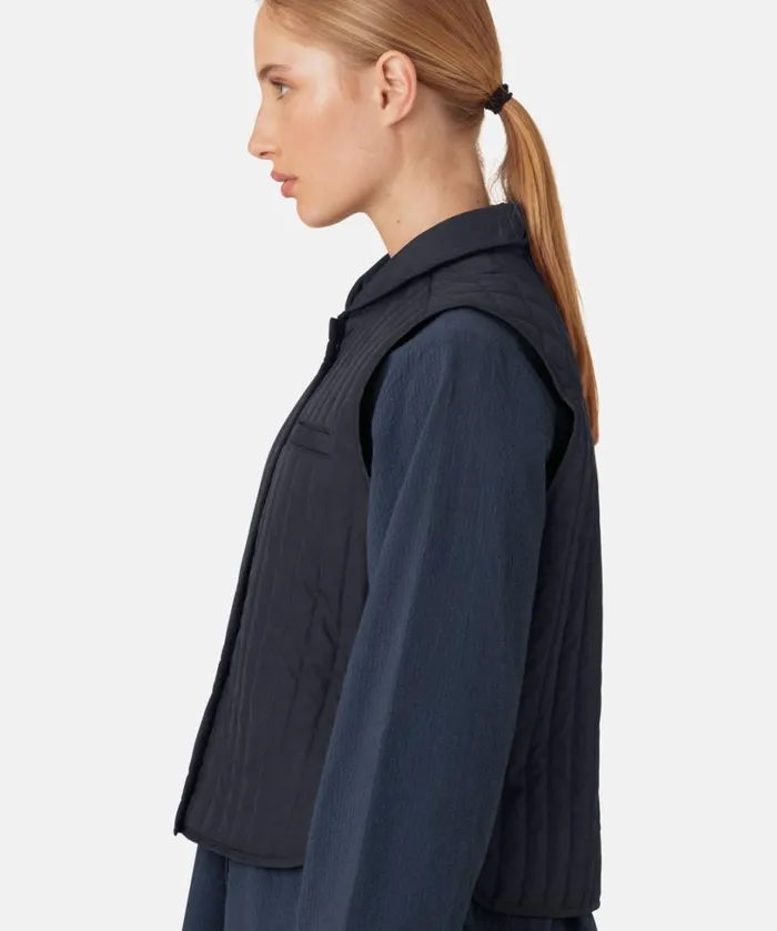 Quilt Vest 8211 Dark Indigo Outerwear Ilse Jacobsen All Jackets And Coats