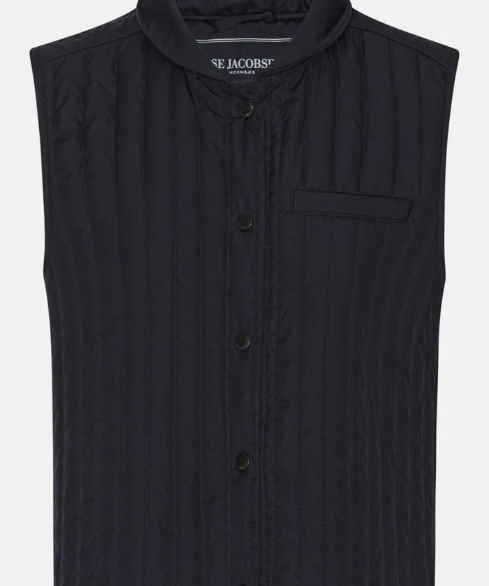Quilt Vest 8211 Dark Indigo Outerwear Ilse Jacobsen All Jackets And Coats