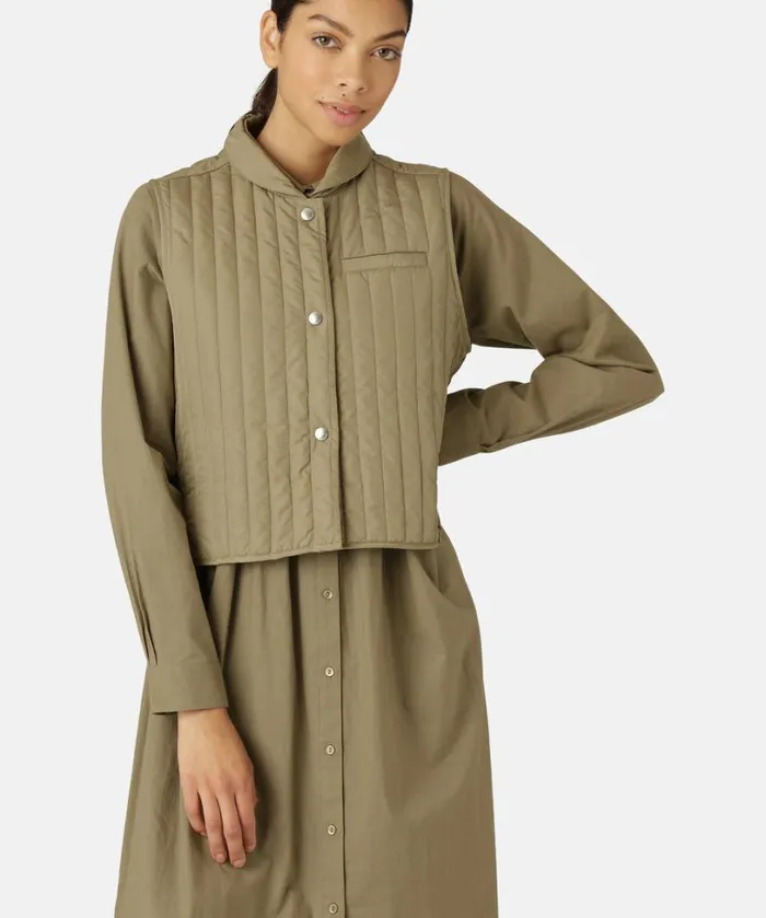Quilt Vest 8211 Sage Outerwear Ilse Jacobsen All Jackets And Coats