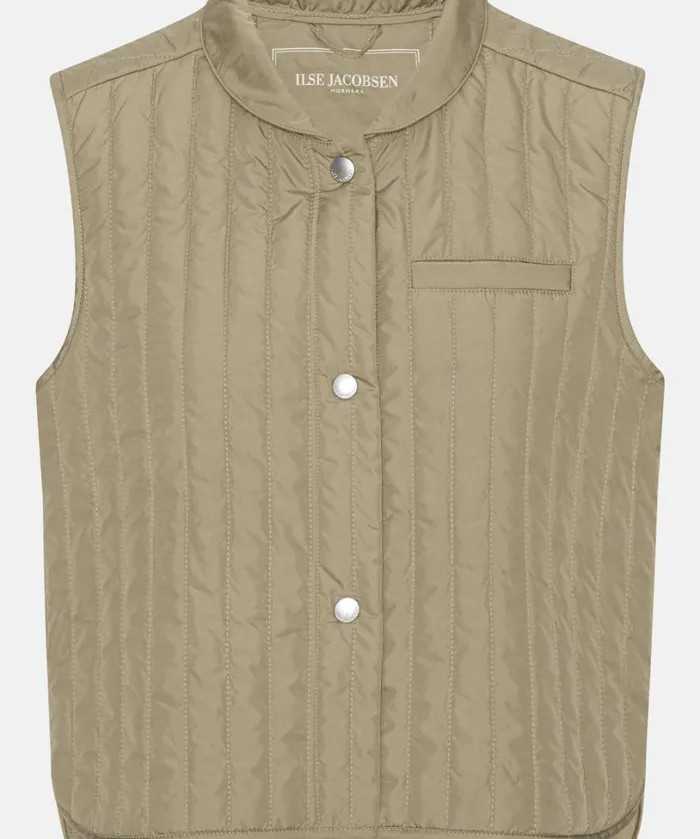 Quilt Vest 8211 Sage Outerwear Ilse Jacobsen All Jackets And Coats