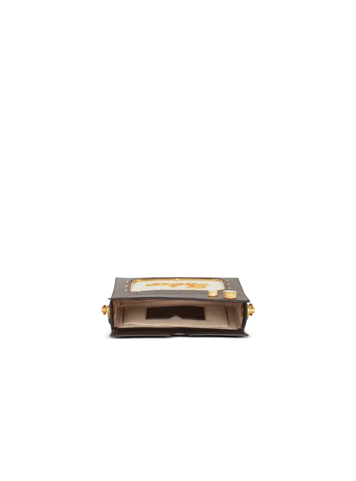 Radio Monogram Signature Bag Brown Women Balmain Handbags
