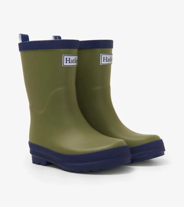 Rainwear GirlsBoysBaby and Toddler Hatley Forest Green Matte Rain Boots