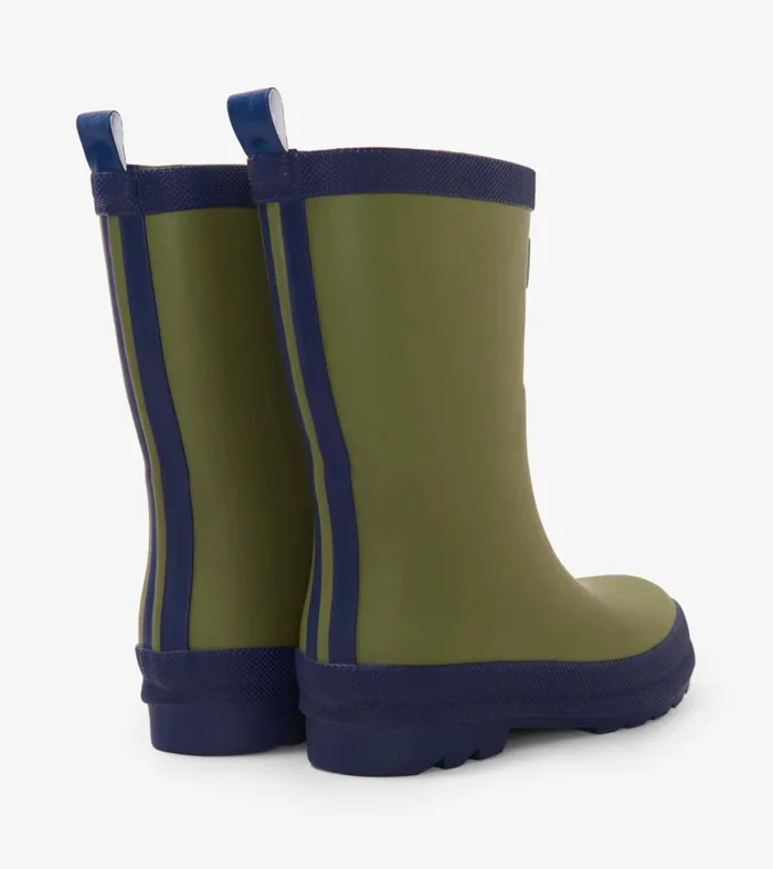 Rainwear GirlsBoysBaby and Toddler Hatley Forest Green Matte Rain Boots