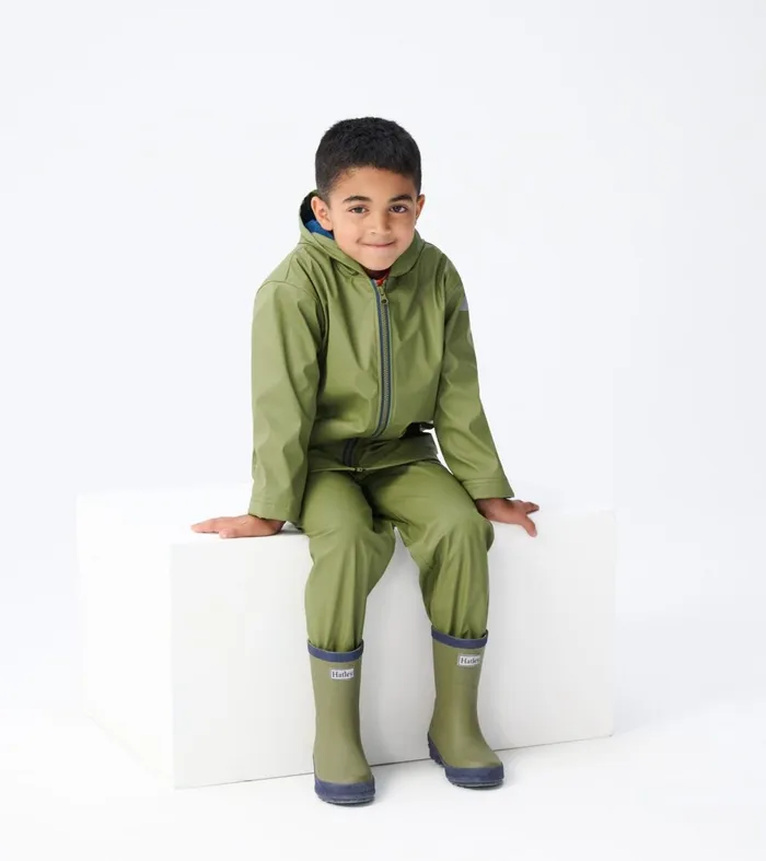 Rainwear GirlsBoysBaby and Toddler Hatley Forest Green Matte Rain Boots